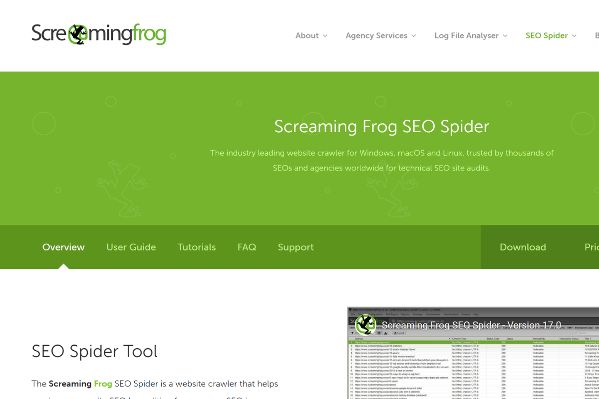 TrioSEO - Best SEO Tools For Small Business - ScreamingFrog