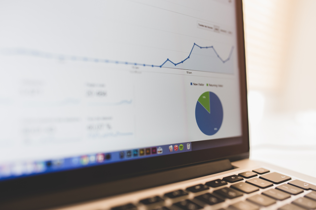 Graph showing increase in website traffic after starting blogging with SEO strategies