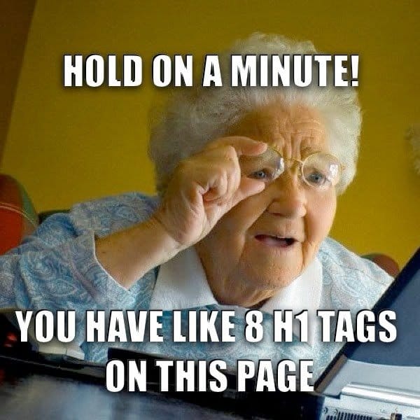 seo jokes and memes h1-tags